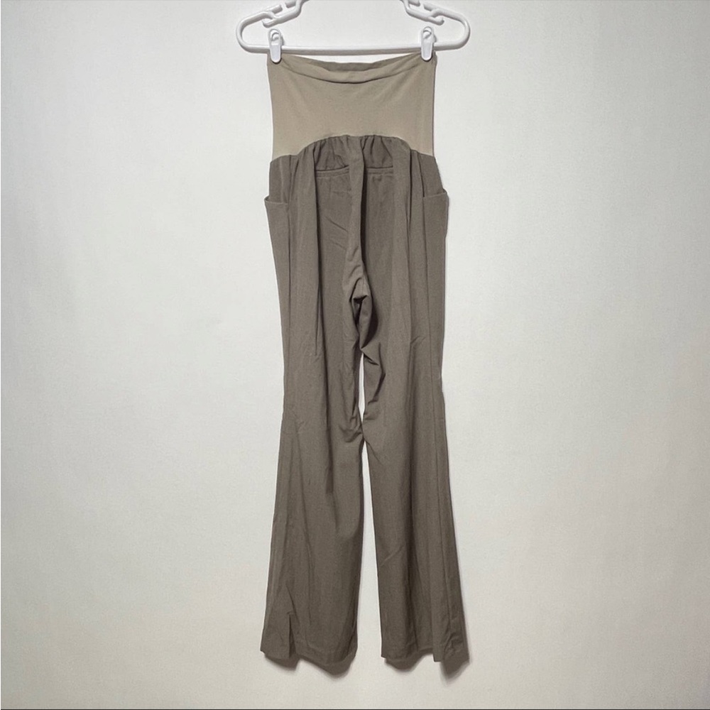 Motherhood Maternity Pants Women's Medium Beige Wide Leg Pull On Pockets